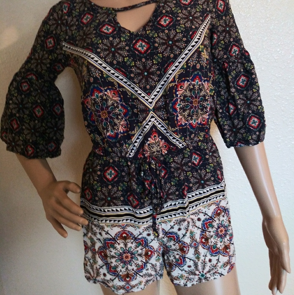 Bebop Floral Tribal Boho Romper